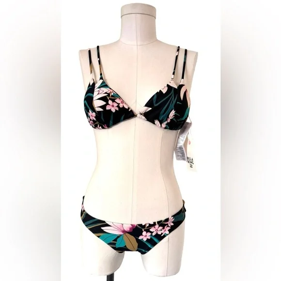 NWT - Billabong After Sunset Bikini Set - Triangle Bikini Top & Lowrider Brief - Picture 2 of 16